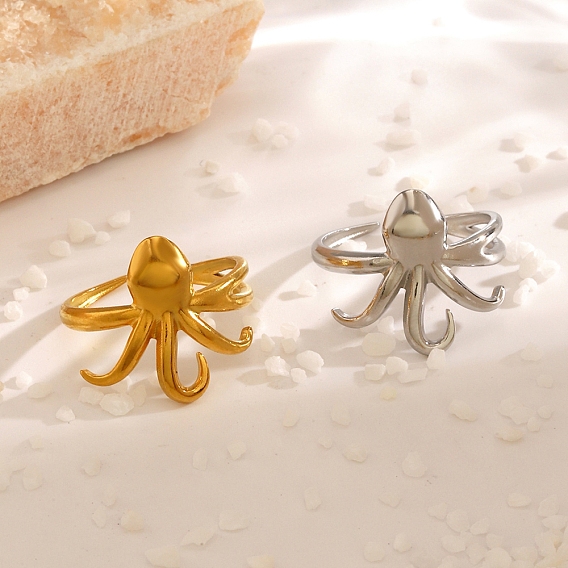 Открытые манжеты из нержавеющей стали, украшения для женщин, медуза