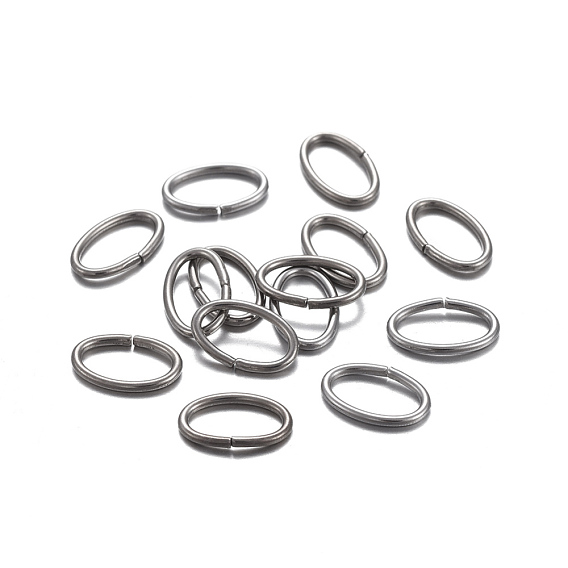 304 Stainless Steel Jump Rings, Open Jump Rings, Oval