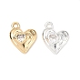 Латунные микро проложить кубического циркония подвески, без кадмия, без никеля и без свинца, сердце прелести