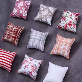 Mini Cotton Pillow Cushions, Miniature Dollhouse Decorations Accessories