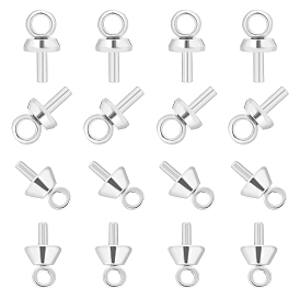 304 Stainless Steel Cup Pearl Peg Bails Pin Pendants, For Half Drilled Beads