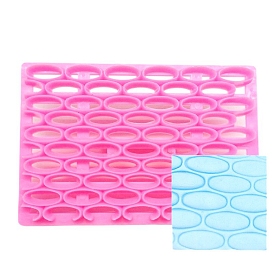 Food Grade Plastic Cookie Printing Moulds, DIY Biscuit Baking Tool, Oval