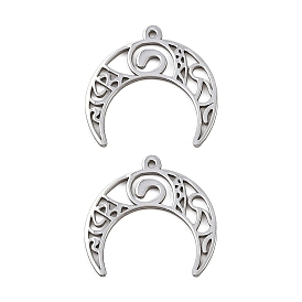 304 подвески из нержавеющей стали, подвески с лазерной резкой в виде двух рогов, не тускнеет