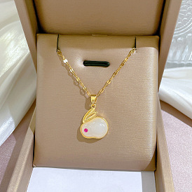Minimalist Style Zodiac Rabbit 24K Gold Plated Necklace - Elegant, Delicate, Fashionable.