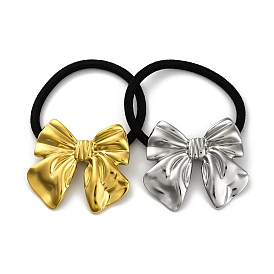 304 резинки для волос из нержавеющей стали, с нейлоновым шнуром, бантом