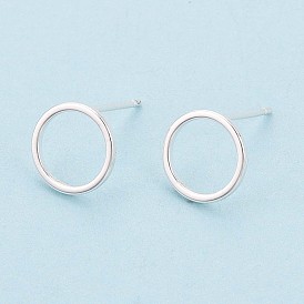 Brass Stud Earrings, Ring