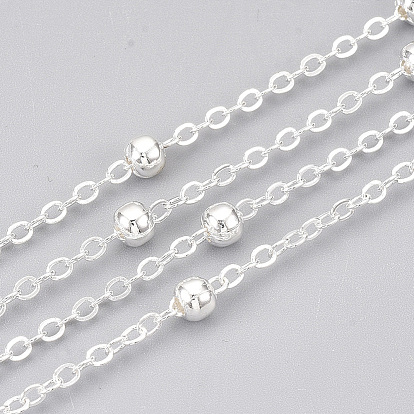 Железо кабельные сети, спутниковые сети, с круглых бусин, пайки, с катушкой, Плоско-овальные