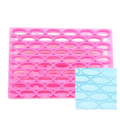Food Grade Plastic Cookie Printing Moulds, DIY Biscuit Baking Tool, Oval