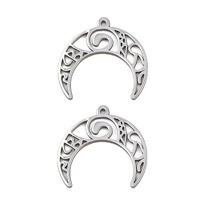 304 подвески из нержавеющей стали, подвески с лазерной резкой в виде двух рогов, не тускнеет