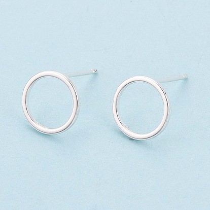 Brass Stud Earrings, Ring