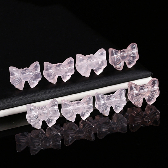 Природного розового кварца бусы, бантом