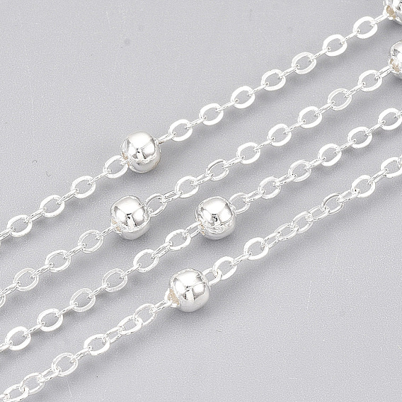 Железо кабельные сети, спутниковые сети, с круглых бусин, пайки, с катушкой, Плоско-овальные