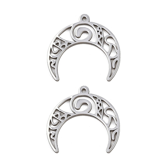 304 подвески из нержавеющей стали, подвески с лазерной резкой в виде двух рогов, не тускнеет