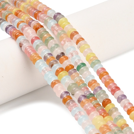 Натуральные бусины из смешанных драгоценных камней, рондель, смешанные окрашенные и неокрашенные