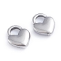 Ion Plating(IP) 304 Stainless Steel Charms, Heart Lock