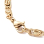 Ion Plating(IP) 304 Stainless Steel Lumachina Chain Neckalces, with Lobster Claw Clasps