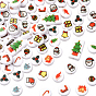 100шт. непрозрачные акриловые бусины с рождественской тематикой, разнообразные