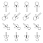 304 Stainless Steel Cup Pearl Peg Bails Pin Pendants, For Half Drilled Beads