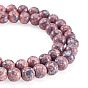 1 brins de peinture de cuisson perles de verre brins, ronde