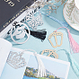 PandaHall Elite 5Pcs 5 Styles Iron Bookmarks, with Polyester Tassel, for Students Reading