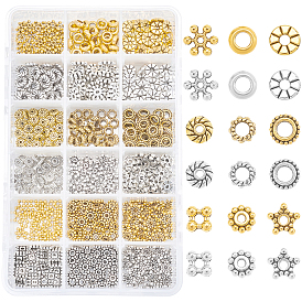 Tibetan Style Alloy Spacer Beads, Lead Free & Cadmium Free, Mixed Shapes