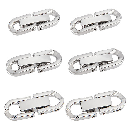 6 шт. 3 стили 304 раскладывающиеся застежки из нержавеющей стали, овальные