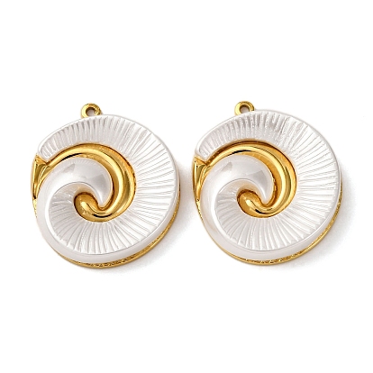 304 подвески из нержавеющей стали, вихревые чары, с пластмассовой жемчужиной abs, вакуумное покрытие pvd