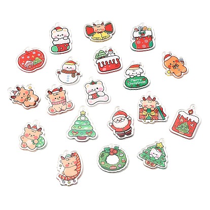 Печатные акриловые подвески, рождественские темы