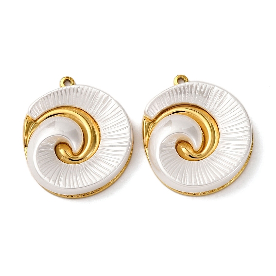 304 подвески из нержавеющей стали, вихревые чары, с пластмассовой жемчужиной abs, вакуумное покрытие pvd