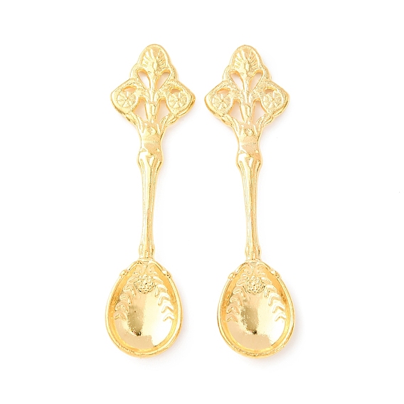 Сплавочные подвески тибетского стиля, подвески для кухонной утвари, ложка, без кадмия и без свинца, 59x15x4 мм