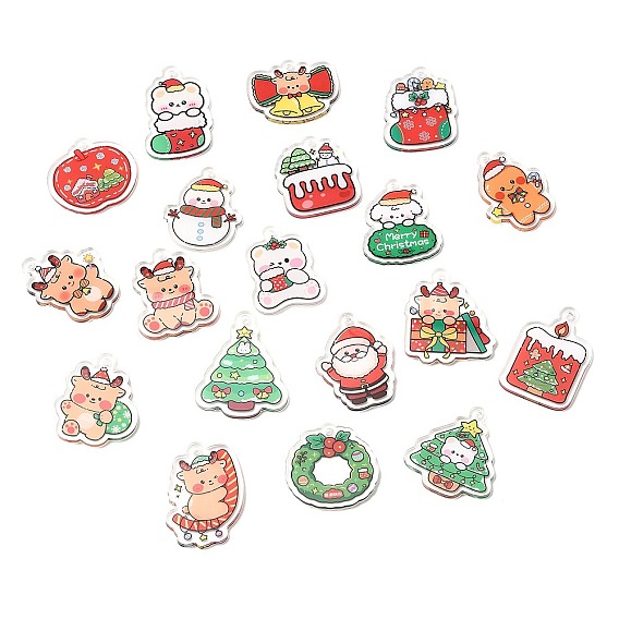 Печатные акриловые подвески, рождественские темы