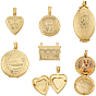5 шт 5 стили латунные подвески-медальоны, фоторамки кулоны для ожерелий