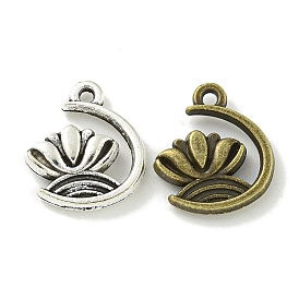 Tibetan Style Alloy Pendants, Lead Free & Cadmium Free, Flower