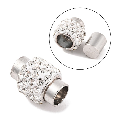 Латунные магнитные застежки с клеевыми концами, с бусинами из полимерной глины, класс А, овальные