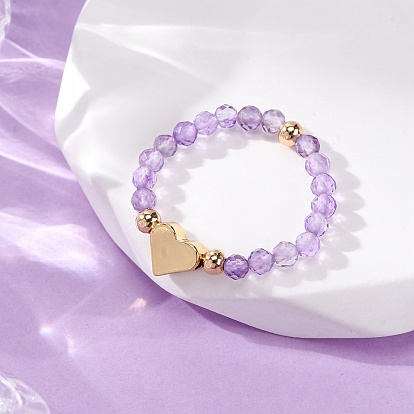 Драгоценные камни, с эластичной хрустальной нитью, латунными бусинами и бусинами из натурального камня, золотые