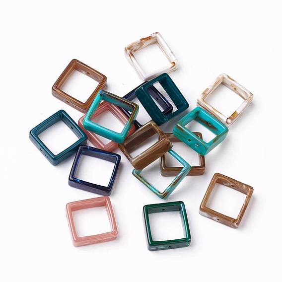 Acrylic Bead Frame, Imitation Gemstone Style, Rectangle
