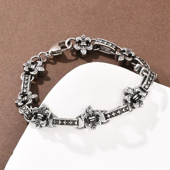 304 из нержавеющей стали ссылку цепи браслеты, Флер де Лис