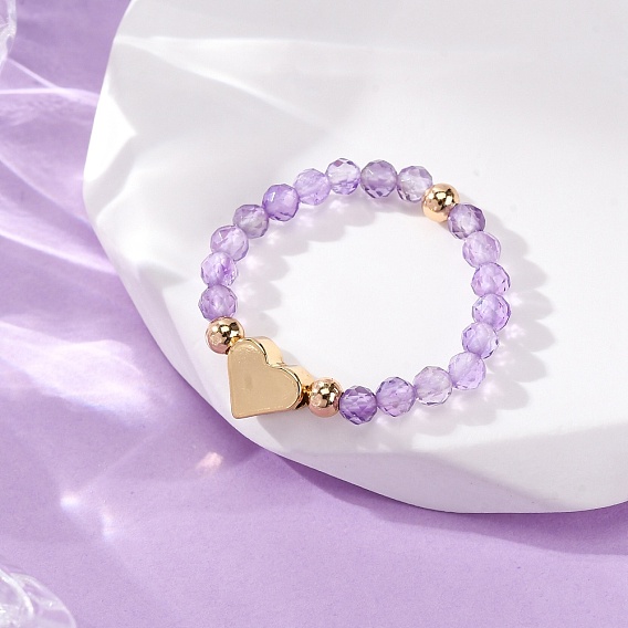 Драгоценные камни, с эластичной хрустальной нитью, латунными бусинами и бусинами из натурального камня, золотые