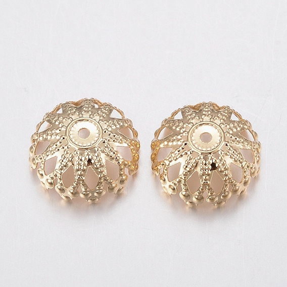 201 Stainless Steel Fancy Bead Caps, Flower, Multi-Petal