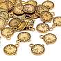 Tibetan Style Alloy Pendants, Cadmium Free & Lead Free, Clock, 20x16x1mm, Hole: 1mm