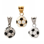 Вакуумное покрытие pvd 304 эмалированные подвески из нержавеющей стали, футбольное очарование
