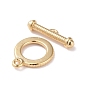 Eco-friendly Brass Toggle Clasps, Cadmium Free & Lead Free, Long-Lasting Plated, Ring