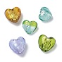 Стеклянные бусины, с фольгой внутри, ручная работа, сердце