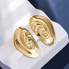 304 из нержавеющей стали серьги, ионное покрытие (ip), спираль, слева и справа