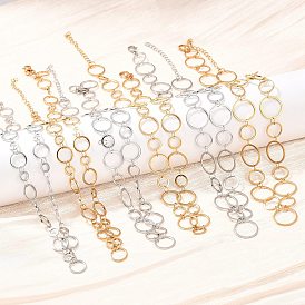 304 ожерелья из цепочек с кольцами из нержавеющей стали, ионное покрытие (ip)