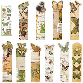 2наборы 20шт. бумажные закладки, Прямоугольник с бабочкой