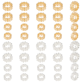 40 шт 4 стиль экологически чистый стойка покрытие латунные бусины, долговечный, без свинца и без кадмия, цветок