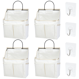 Пылезащитные подвесные сумки для хранения из хлопка и льна, прямоугольные