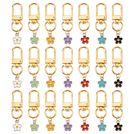 21шт 7 цветной сплав эмали кулон украшения, с сплава шарнирного когтя омара застежками