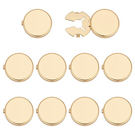 5 пары латунных запонок, плоско-круглые